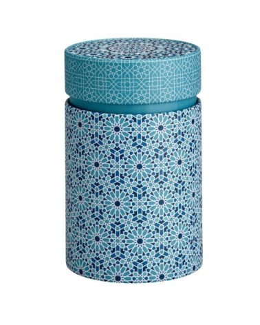 Petite boite bleue pour le thé contenance 150g