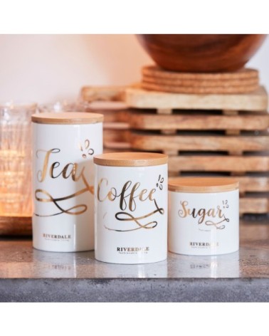 Pot pour le thé en céramique et bois H18cm