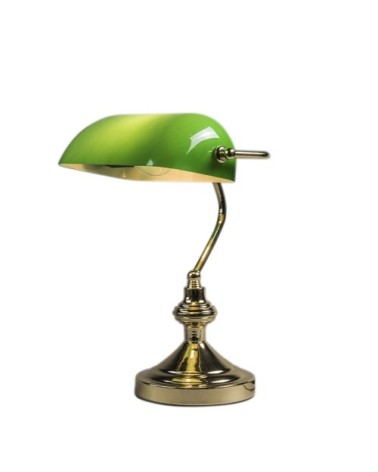 Lampe de table en acier vert