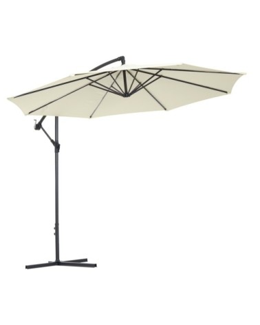 Parasol déporté octogonal crème