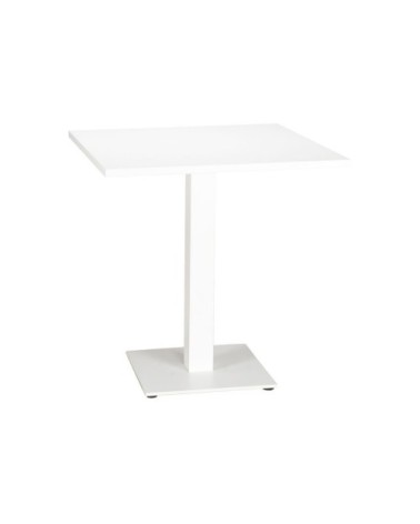 Table extérieure en aluminium blanc