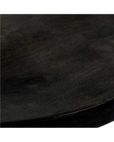 Table de bistrot ronde en bois et métal D50cm noir