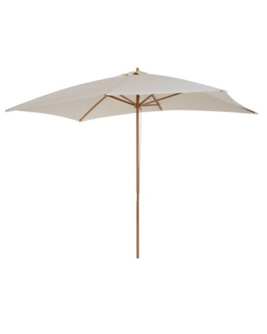 Parasol droit rectangulaire crème