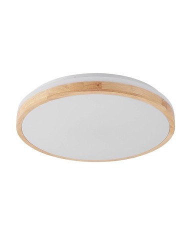 Plafonnier led en bois marron
