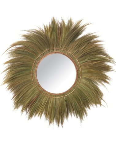 Miroir géant en feuilles de bananier D130