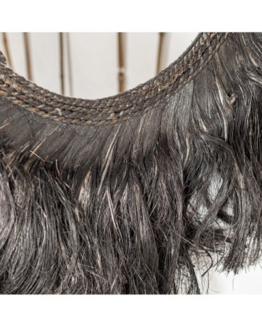 Miroir en feuilles d'abaca D90