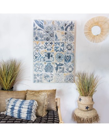 Peinture sur toile carreaux de ciment 80x120