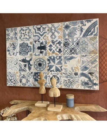 Peinture sur toile carreaux de ciment 80x120