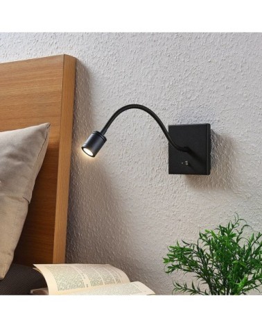 Applique murale led en métal noir