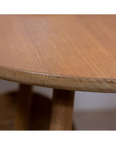 Table d'appoint en teck avec lampe