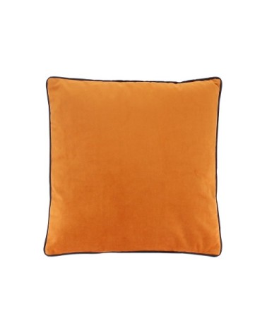 Coussin en velours terracotta et noir 40x40