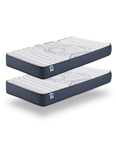 Pack de 2 matelas 90x190 cm - Blue Latex - Mousse HR