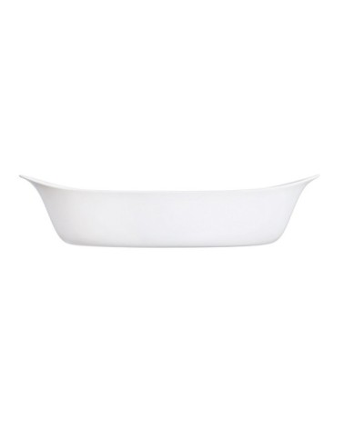 Plat blanc ovale ultraléger 38x22cm