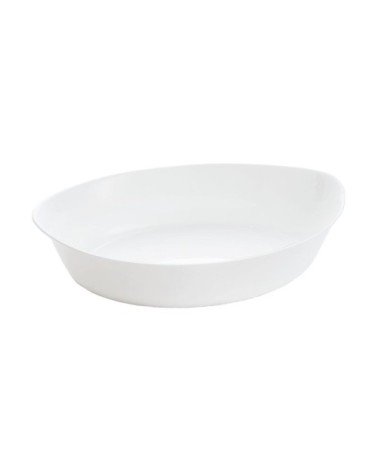 Plat blanc ovale ultraléger 32X20 cm