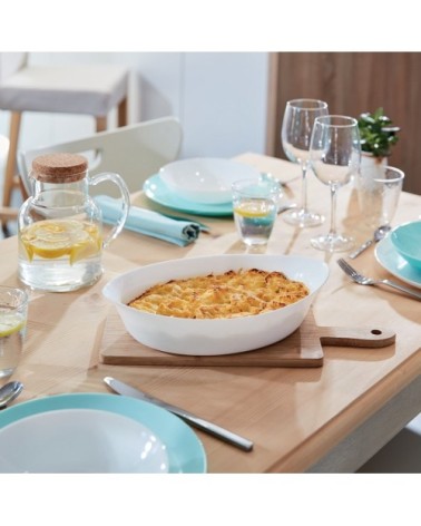 Plat blanc ovale ultraléger 32X20 cm