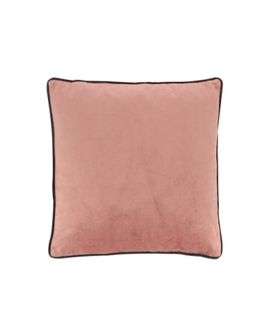 Coussin en velours rose et noir 40x40