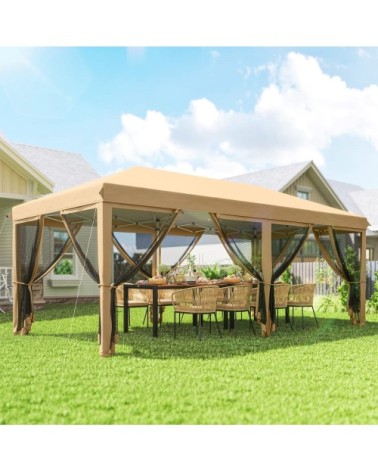 Tonnelle barnum pliant style colonial dim. 5,85l x 2,95l x 2,7h m