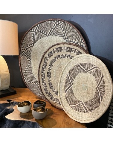 Panier mural tissé à la main Zimbabwé 33/38cm