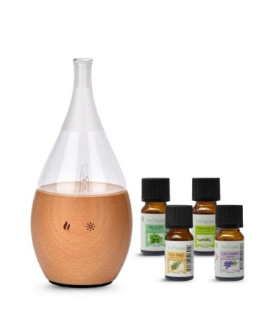 Diffuseur Venturi Bois FSC Bolea et 4 Huiles Indispensables Quotidien