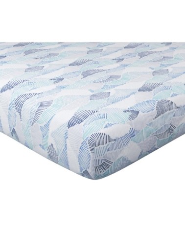 Drap-housse 90x190 en coton bleu