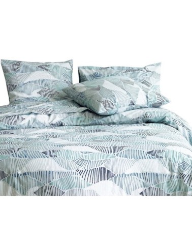 Housse de couette 140x200 en coton bleu