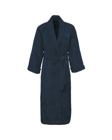 Peignoir col chale coton/modal Indigo S