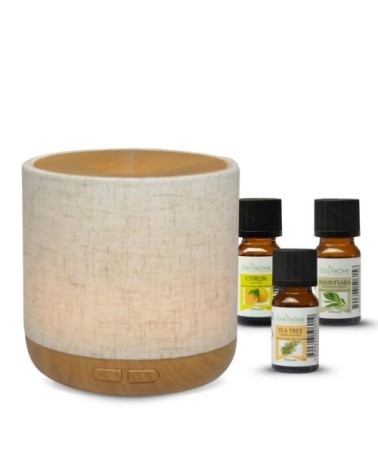 Diffuseur d'huile essentielle Alesia et 3 Huiles Spéciales Respiration