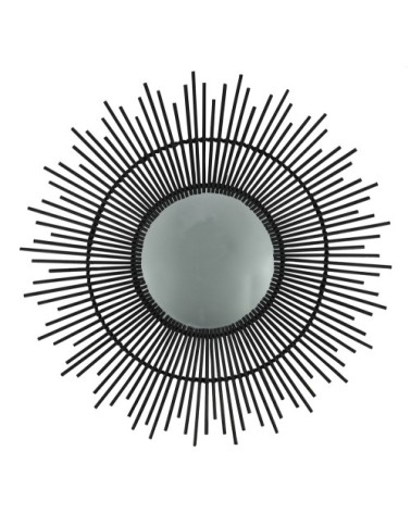 Miroir en bambou noir D61cm