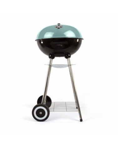 Barbecue à charbon en métal noir et vert