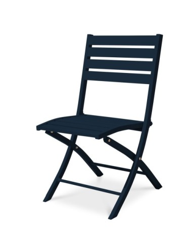 Chaise de jardin pliante en aluminium marine