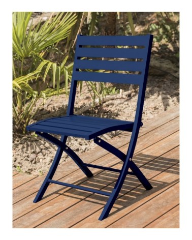 Chaise de jardin pliante en aluminium marine