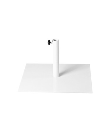 Pied de parasol en acier laqué blanc
