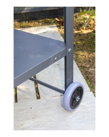 Desserte de jardin en acier gris anthracite