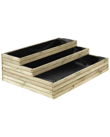 Carré potager en bois marron 115 x 84 x 34 cm 209l