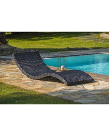 Bain de soleil en résine tressée noire