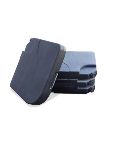 Lot de 4 dalles pour parasol en polypropylène noir