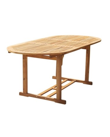 Table de jardin en acacia massif FSC extensible ovale 6/8 pers.