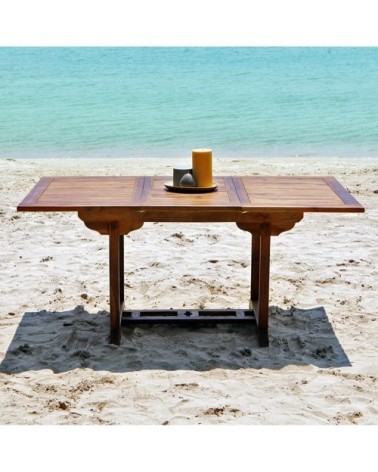 Table de jardin en teck huilé massif extensible 6/8 pers.