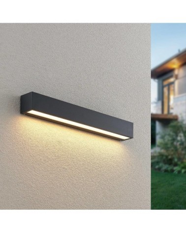 Applique exterieur led en aluminium noir