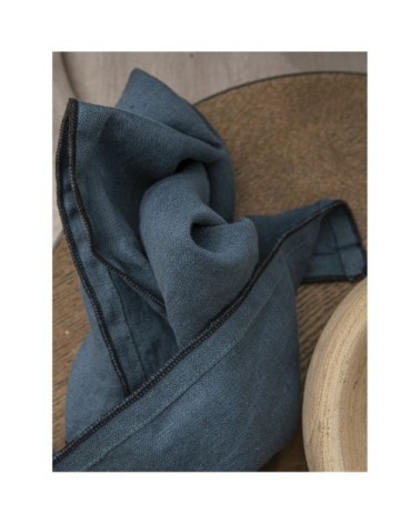 Serviette de table lin lave jaune 41x41 cm