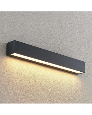Applique exterieur led en aluminium noir