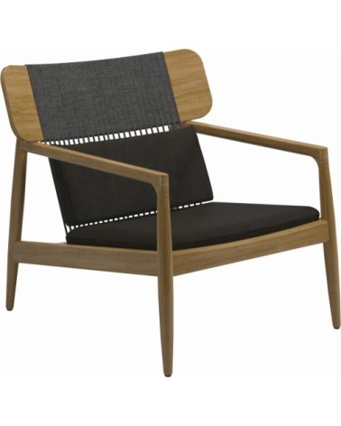 Chaise en corde granite et teck