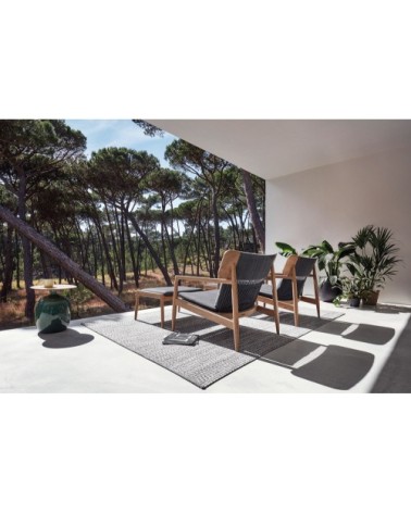Chaise en corde granite et teck