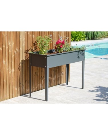 Potager urbain en acier gris anthracite H80cm