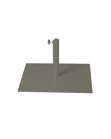 Pied de parasol en acier laqué taupe