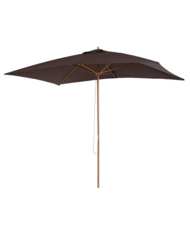 Parasol droit rectangulaire chocolat