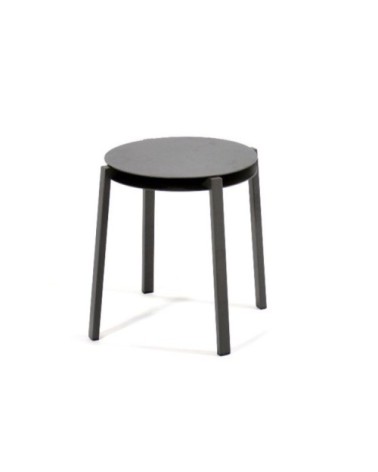 Tabouret ou table dappoint empilable en aluminium gris