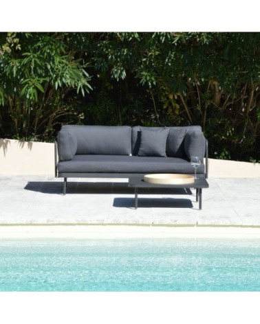 Salon de jardin aluminium 3 places gris anthracite