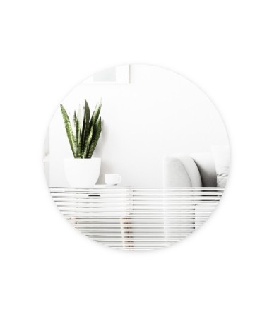 Miroir rond avec lignes en relief D61