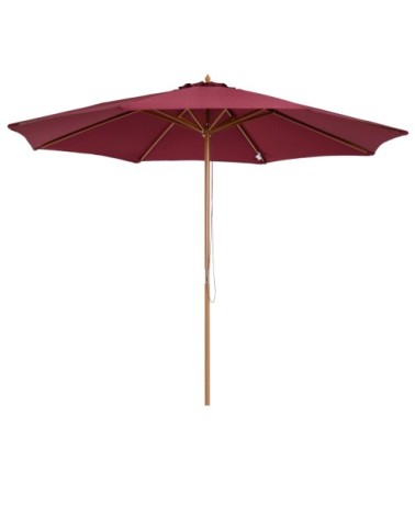 Parasol rond grande taille rouge